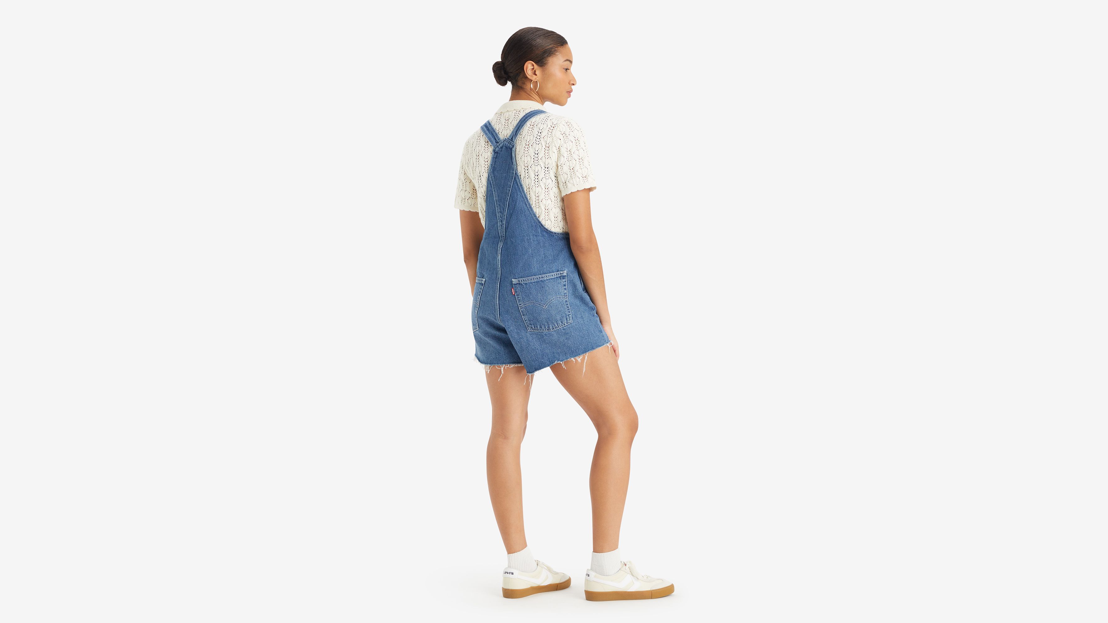 Salopette-short vintage - Mend Me Not - Bleu