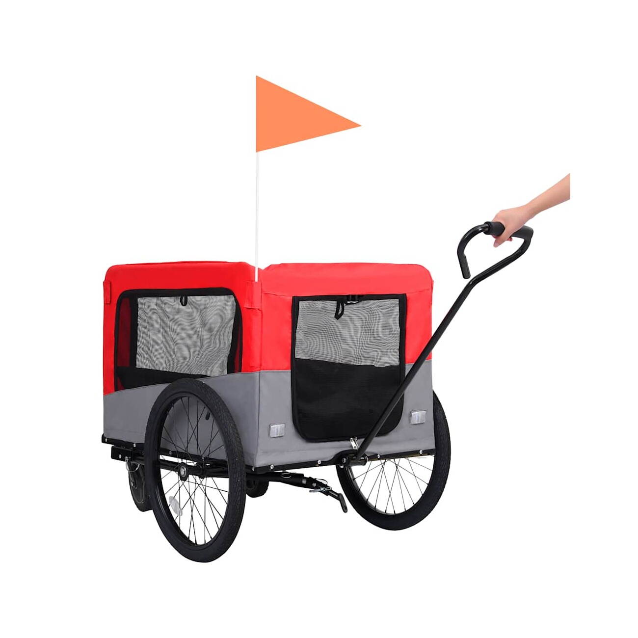 VidaXL 2-in-1 Fahrradanhänger rot
