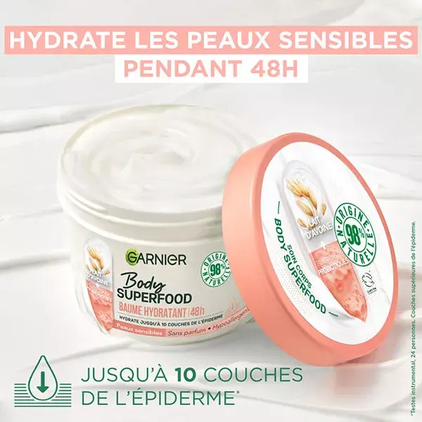 Bálsamo Hidratante Corporal Garnier Superfood com Leite de Aveia e Probióticos 380ml
