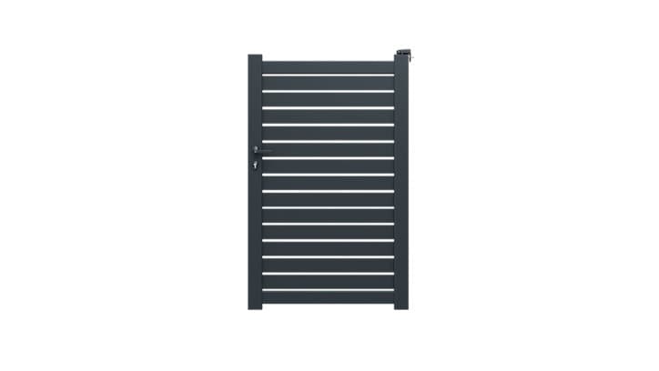 Portillon en aluminium Crozon gris - 100 x h.160 cm