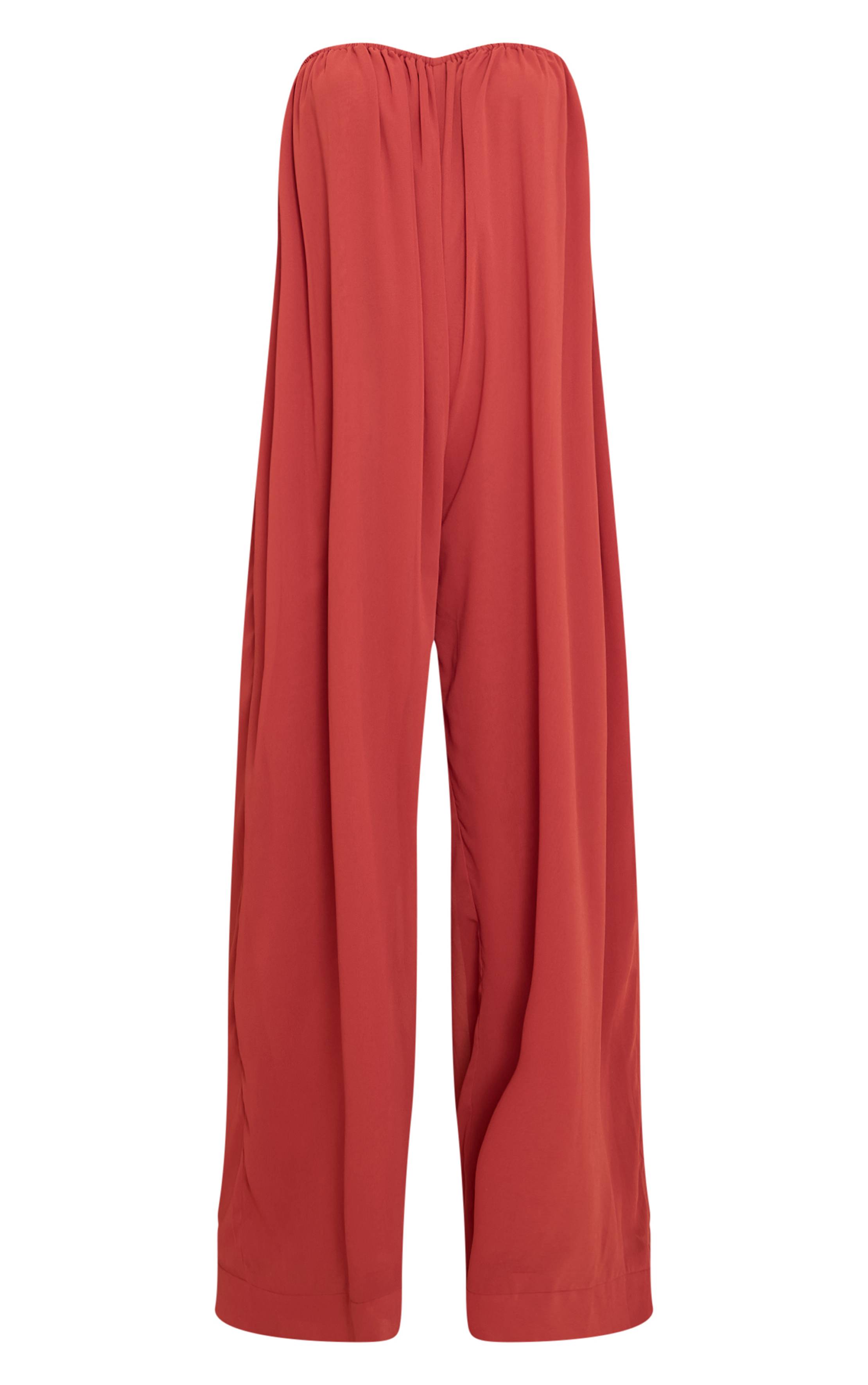 Rouille Combinaison Bouffante Bustier En Mousseline