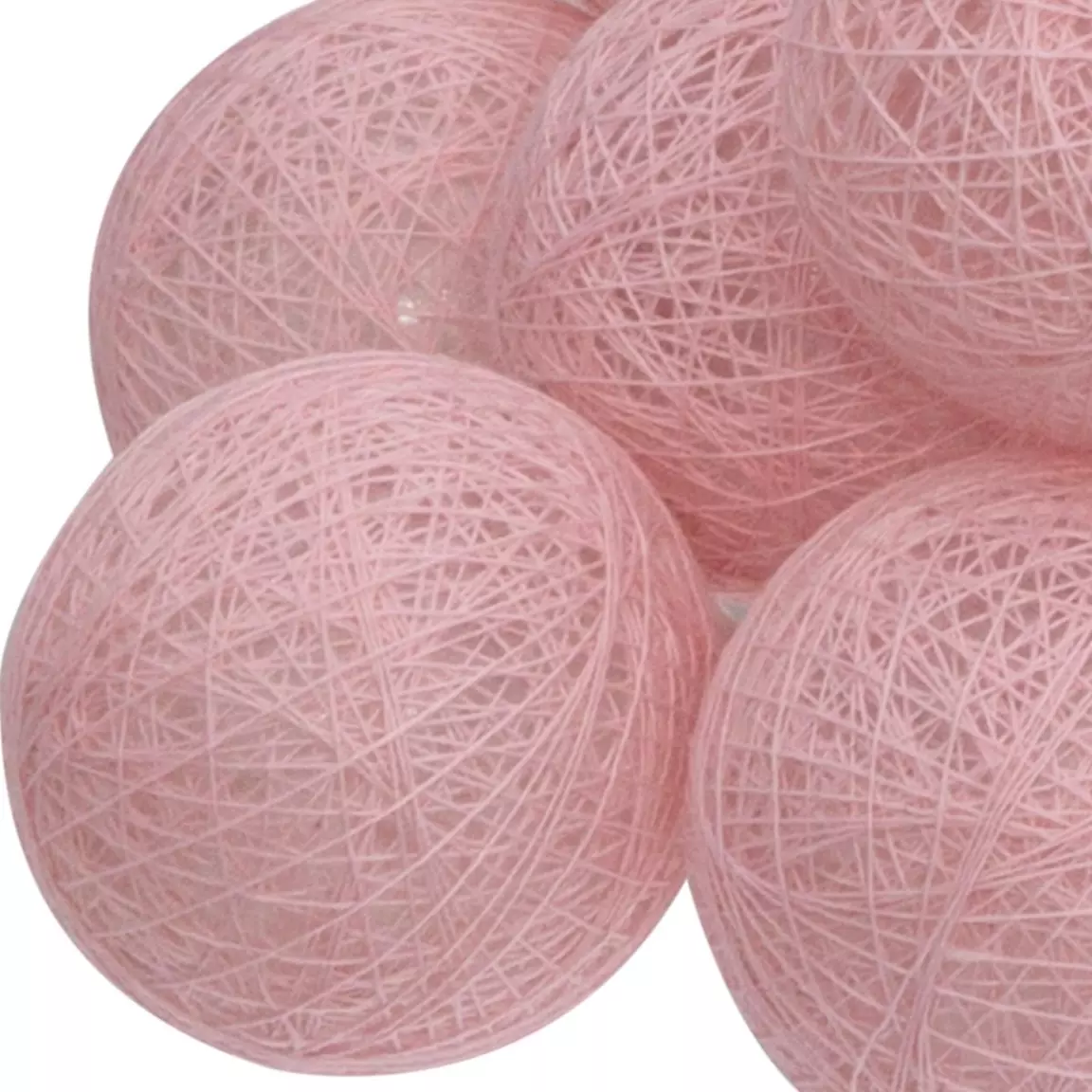 Guirlande lumineuse déco 16 boules 2,4 m Maribel Rose clair