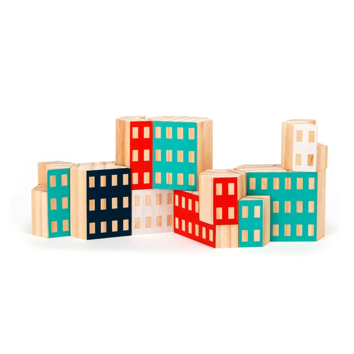 Areaware - Blockitecture, Spielzeug Holz-Architektur, Factory