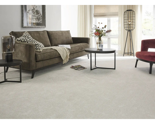 Percy crèmekleurig FB73 gekreukt velours tapijt, 400 cm breed (verkocht per meter)