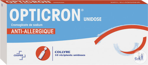 Opticron Unidose Anti-Allergique Gouttes Oculaires 10 Unidoses