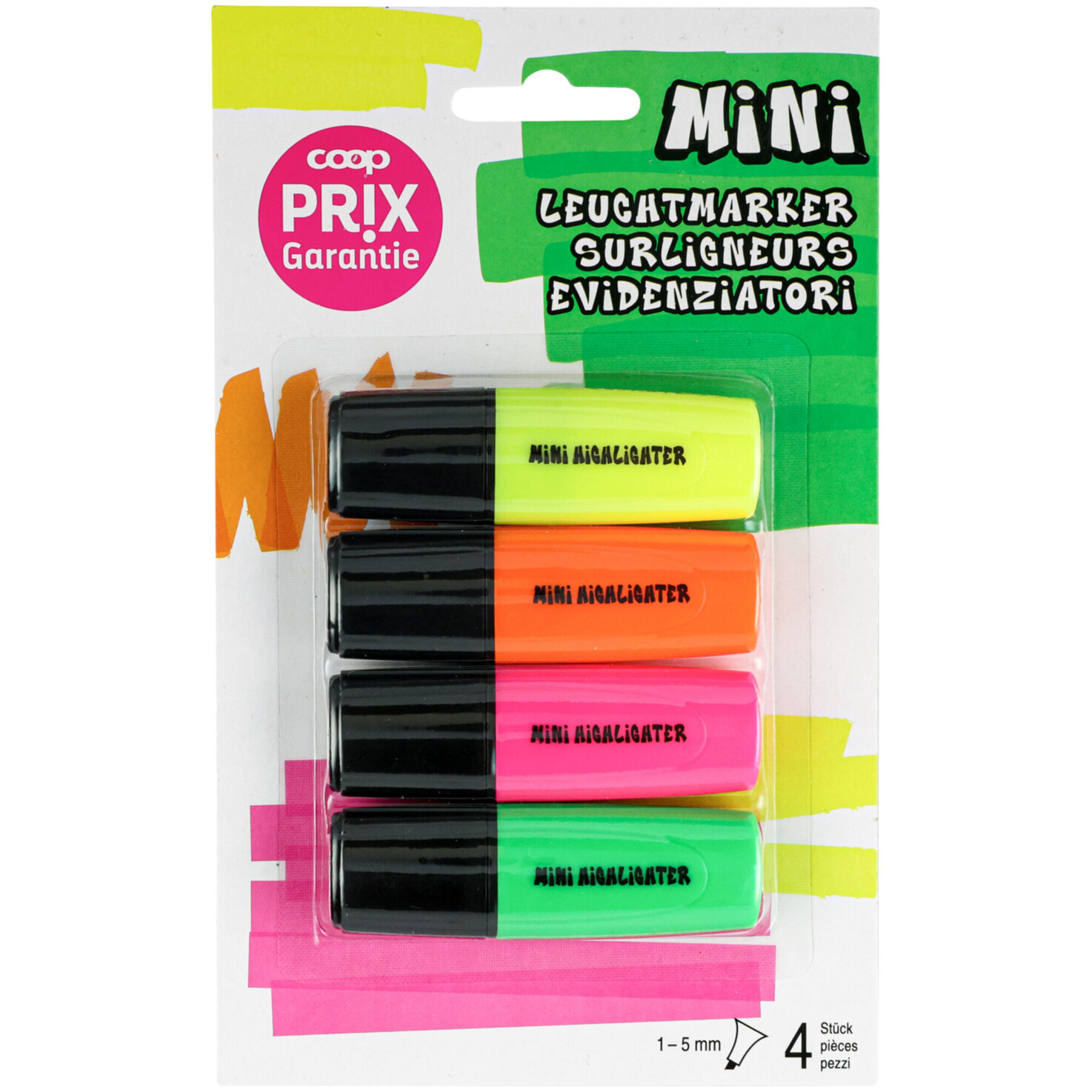 Prix Garantie Mini Leuchtmarker 4 Stück