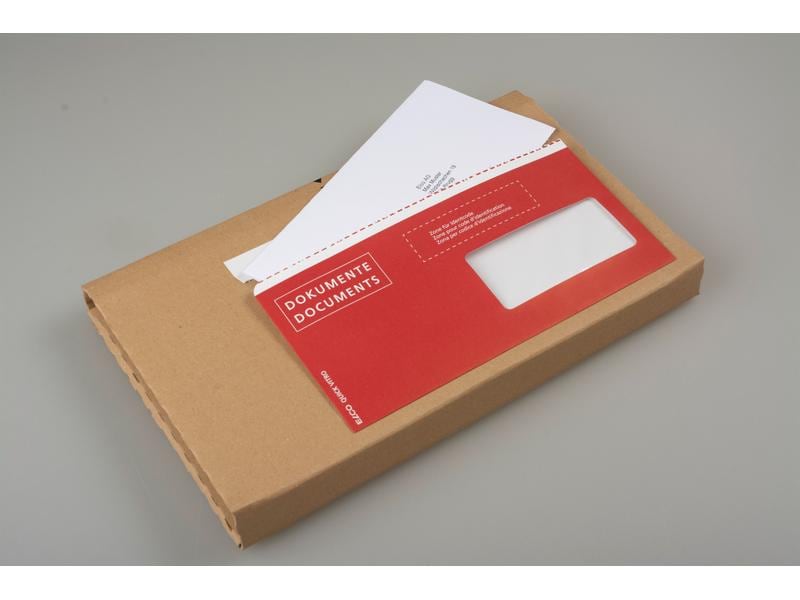 ELCO Dokumententasche aus Papier C5/6 Fenster rechts, 250 S Umweltfreundliche Dokumententaschen