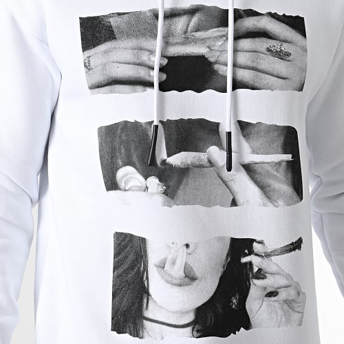 Sweat Capuche LL544 Blanc