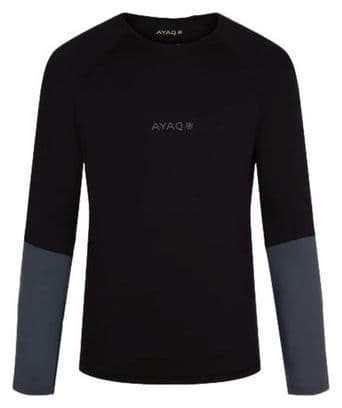 T-Shirt Manches Longues Homme Ayaq Mefonna Merinos Noir