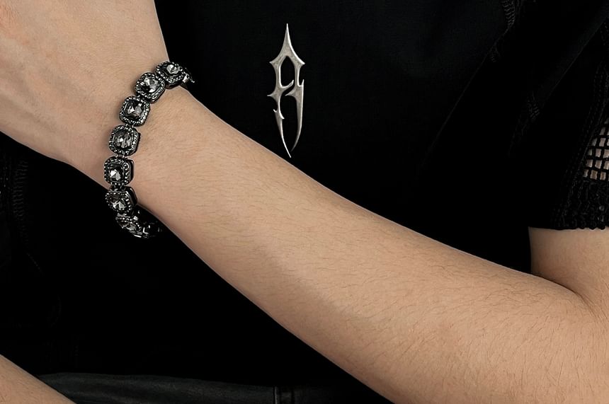 Black Degree - Choker van roestvrij staal met strass