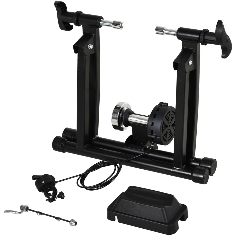 HOMCOM Rollentrainer mit Magnetbremse schwarz, silber