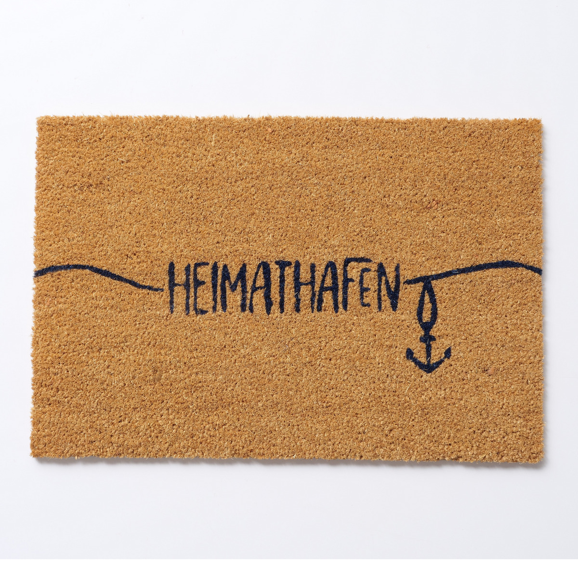 Fußmatte Heimathafen - natur-schwarz - 60x40 cm