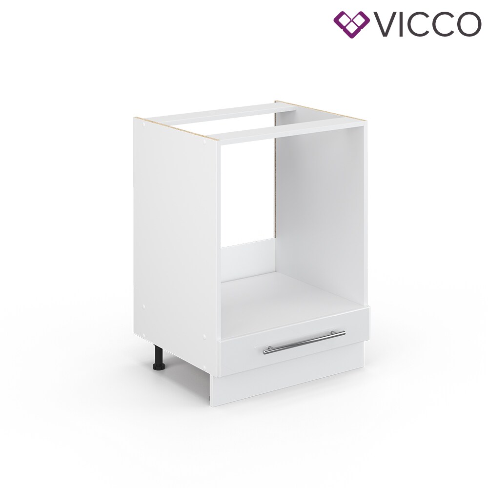 VICCO Herdumbauschrank 60 cm Weiß Küchenzeile Unterschrank Fame