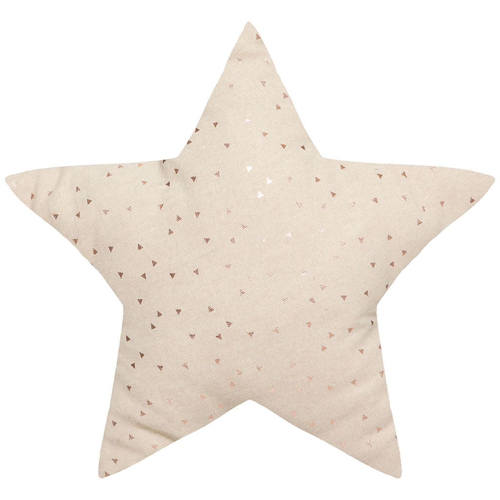 Coussin BERLINGOT étoile beige 40x40x10cm