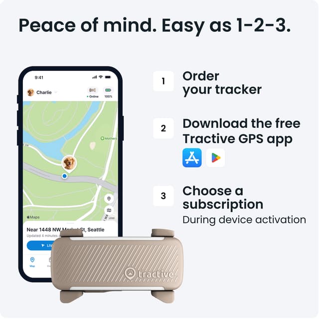 Tractive Dog 6 GPS-tracker (brun)