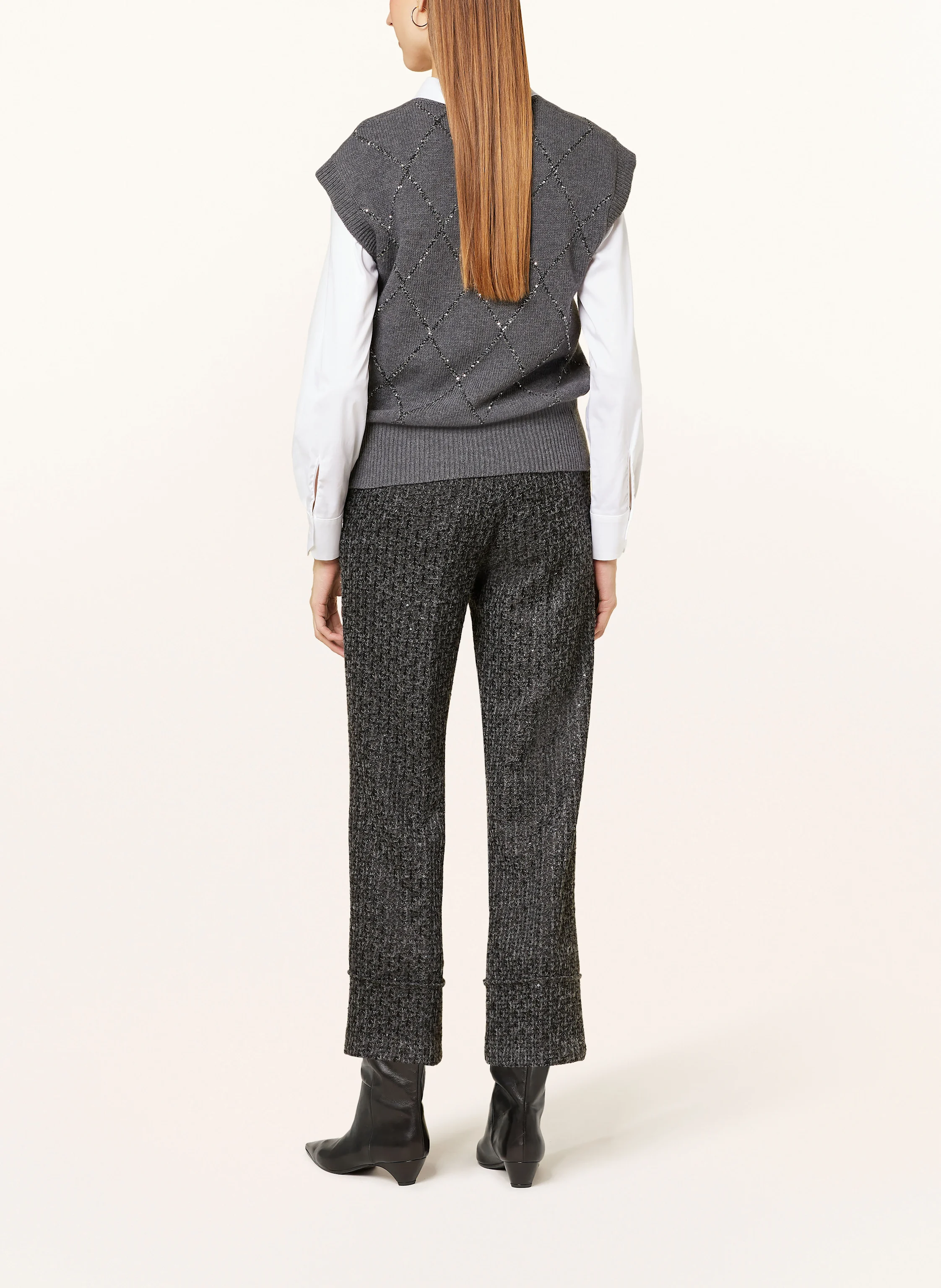 SEDUCTIVE Tweed-Hose MIA mit Pailletten