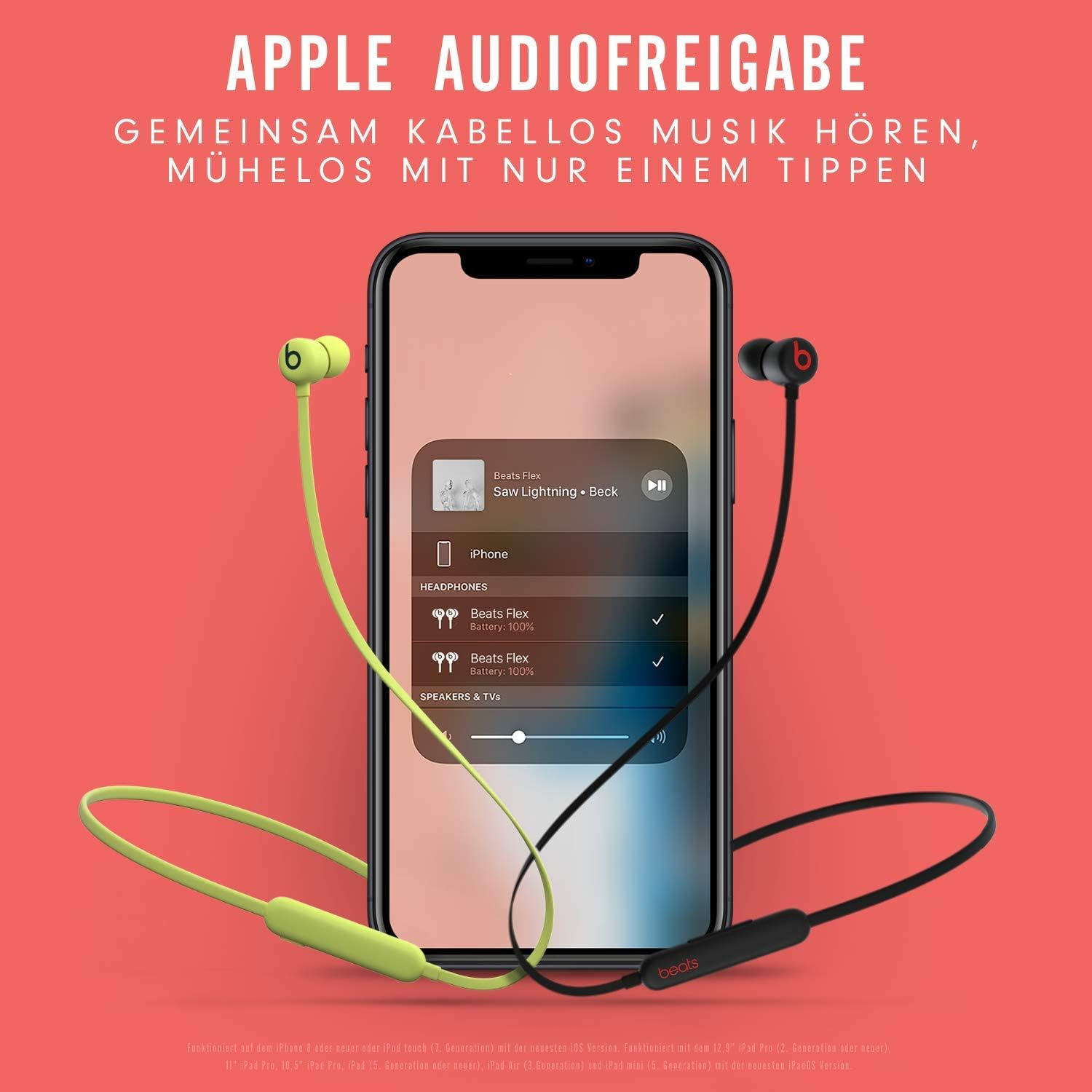 Flex magnetische Wireless Bluetooth Kopfhörer In-Ear Headset  (MYMC2ZM/A) - Schwarz