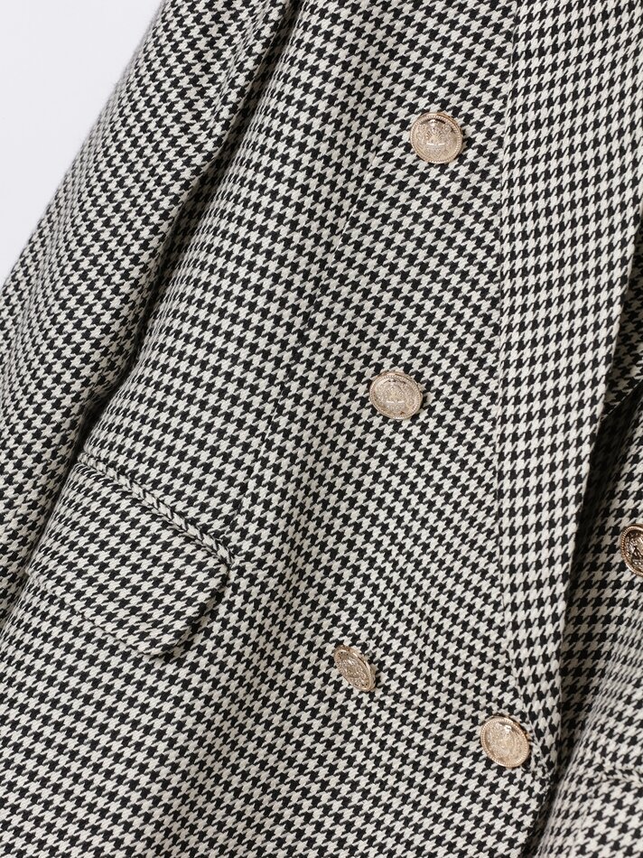 Blazer de abotoamento duplo - Preto