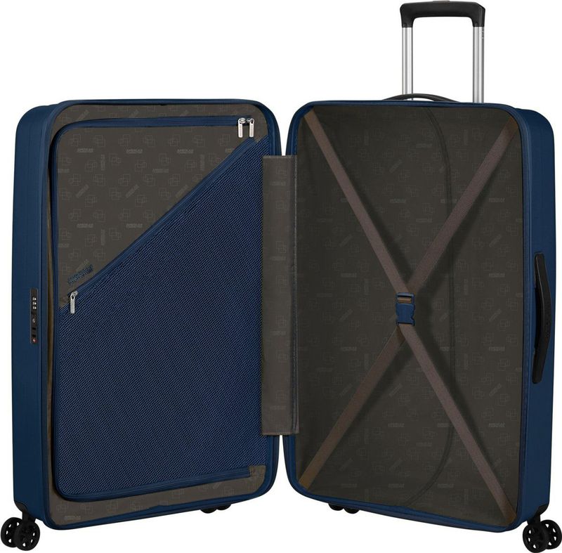 American Tourister - Rejoy - Spinner Koffer - Blauw - Polypropyleen - 100L