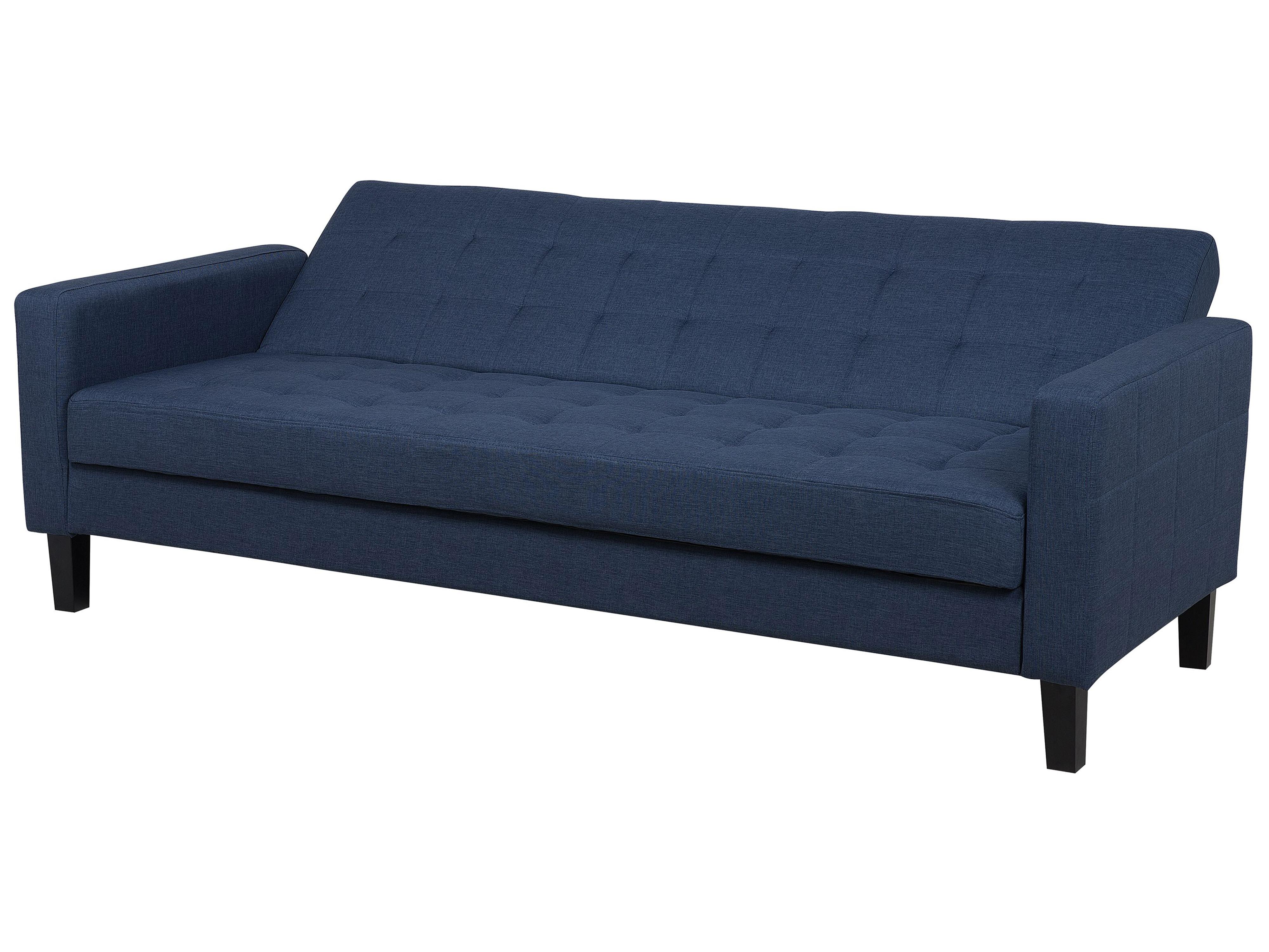 Slaapbank 3-zits VEHKOO Stof Donkerblauw
