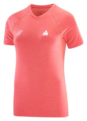 Maillot manches courtes Compressport Femme IronMan Seaside Corail