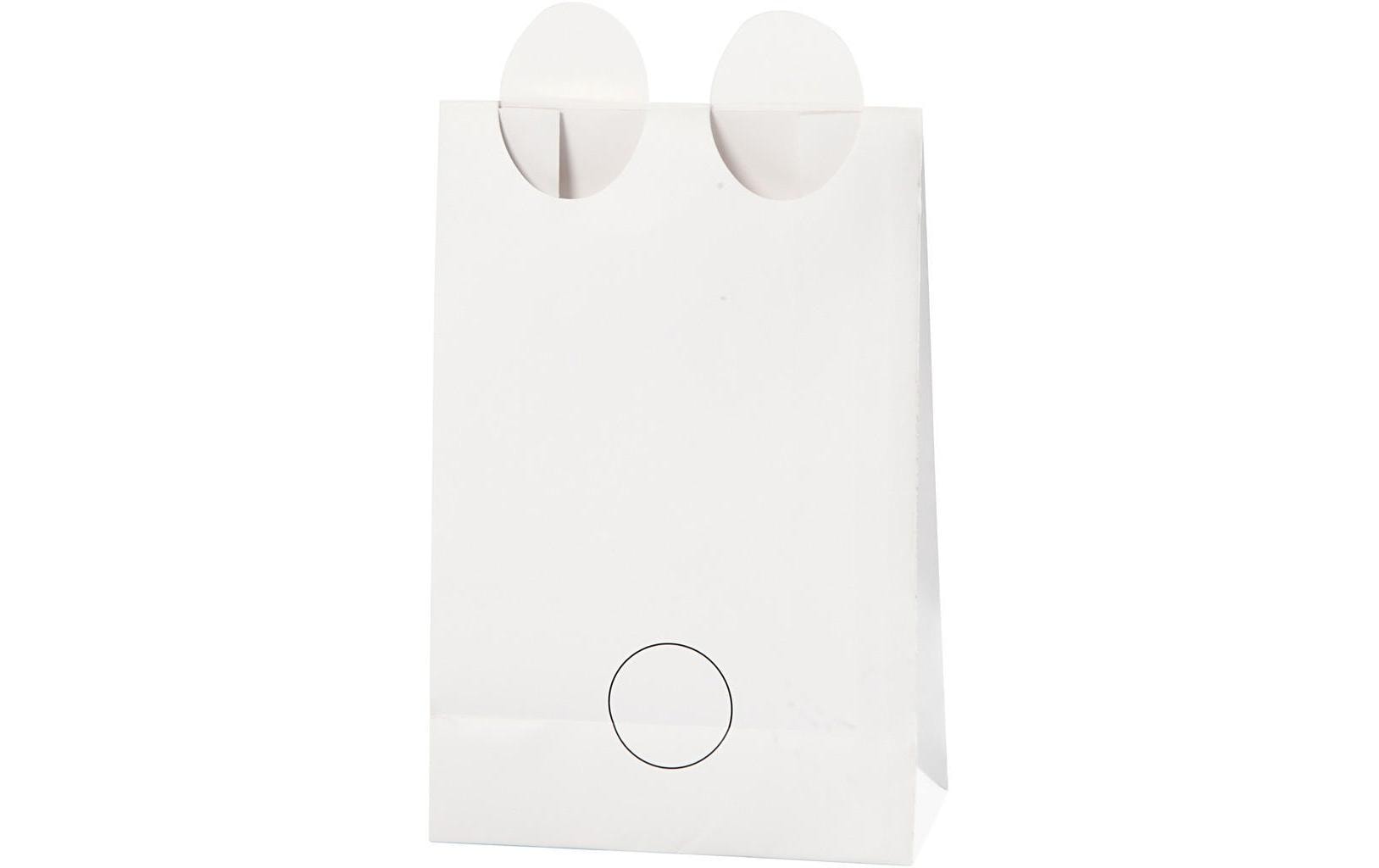 Geschenktüte Eisbär 6 x 12 x 18 cm, 6 Stück, WeissGeschenkverpackung