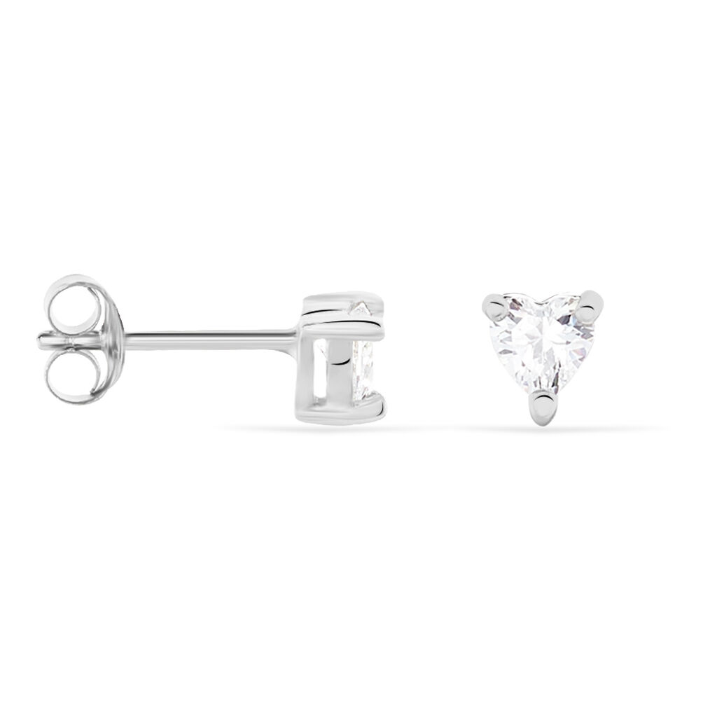 Boucles D'oreilles Puces Breana Argent Blanc Oxyde De Zirconium