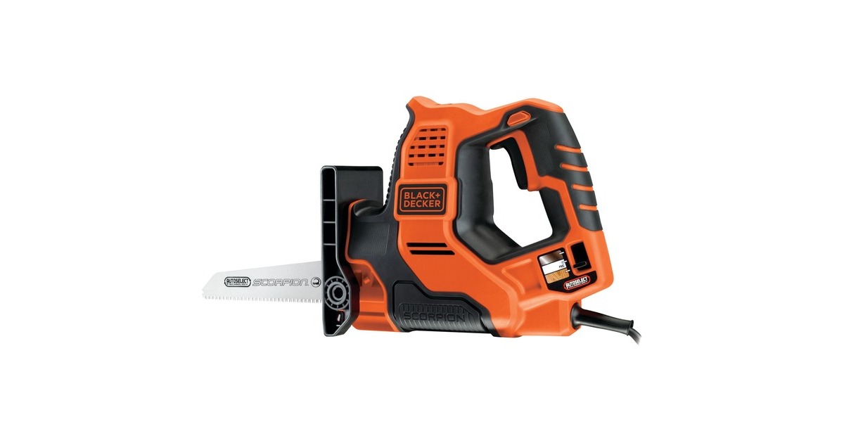 BLACK+DECKER500W Scorpion Multizaag met AutoSelect technologie RS890K-QS reciprozaag  (Oranje/zwart)