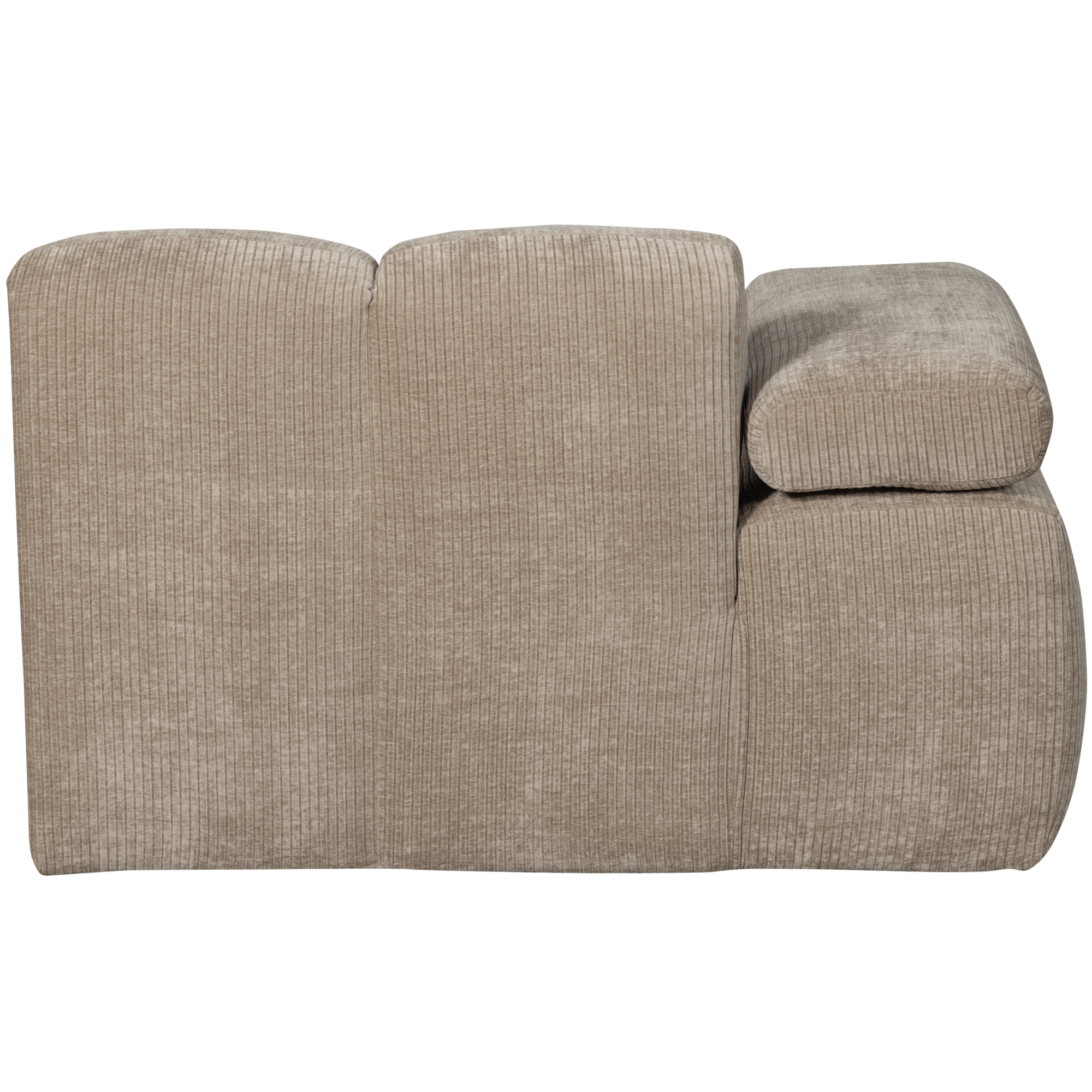 Chaise Longue Mojo Element Mojo Chaise Longue Element Links - Geweven Ribstof - Donkerzand