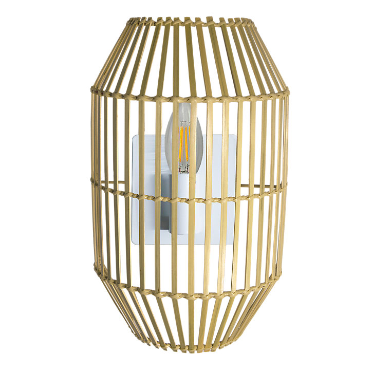 Applique murale Wutai E14 28W L.10xL.20xH.32cm naturel GoodHome