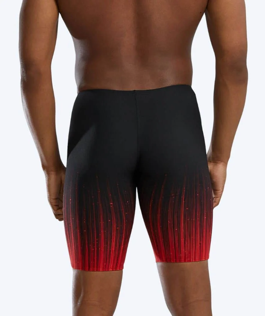 TYR lange badebukser til mænd - Durafast Elite Speedwarp - Sort/rød