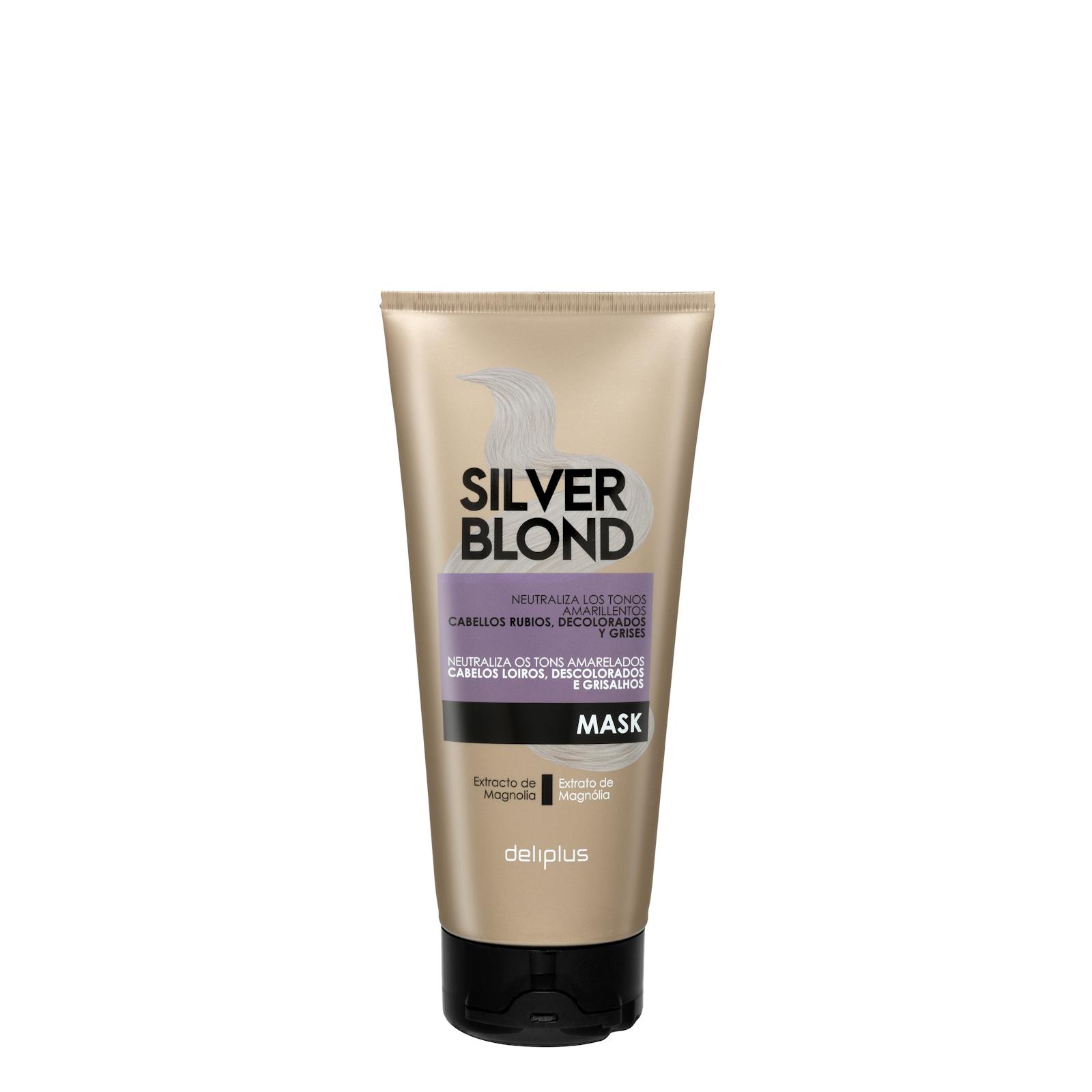 Masque Deliplus Silver Blond pour cheveux blonds, décolorés et gris,