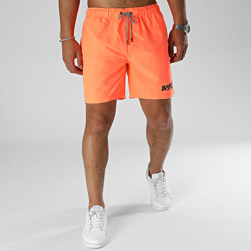 Short De Bain Barlou Orange Fluo Noir