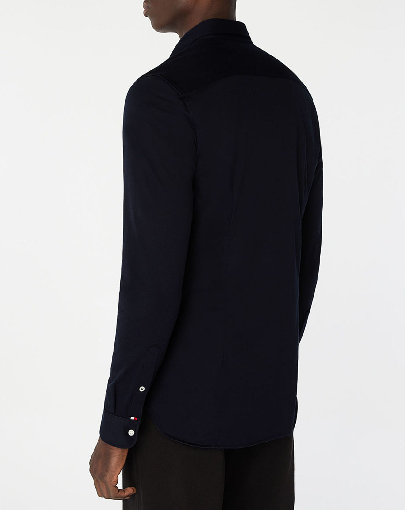 Tommy Hilfiger Chemise slim 1985 knit solid bleu marine