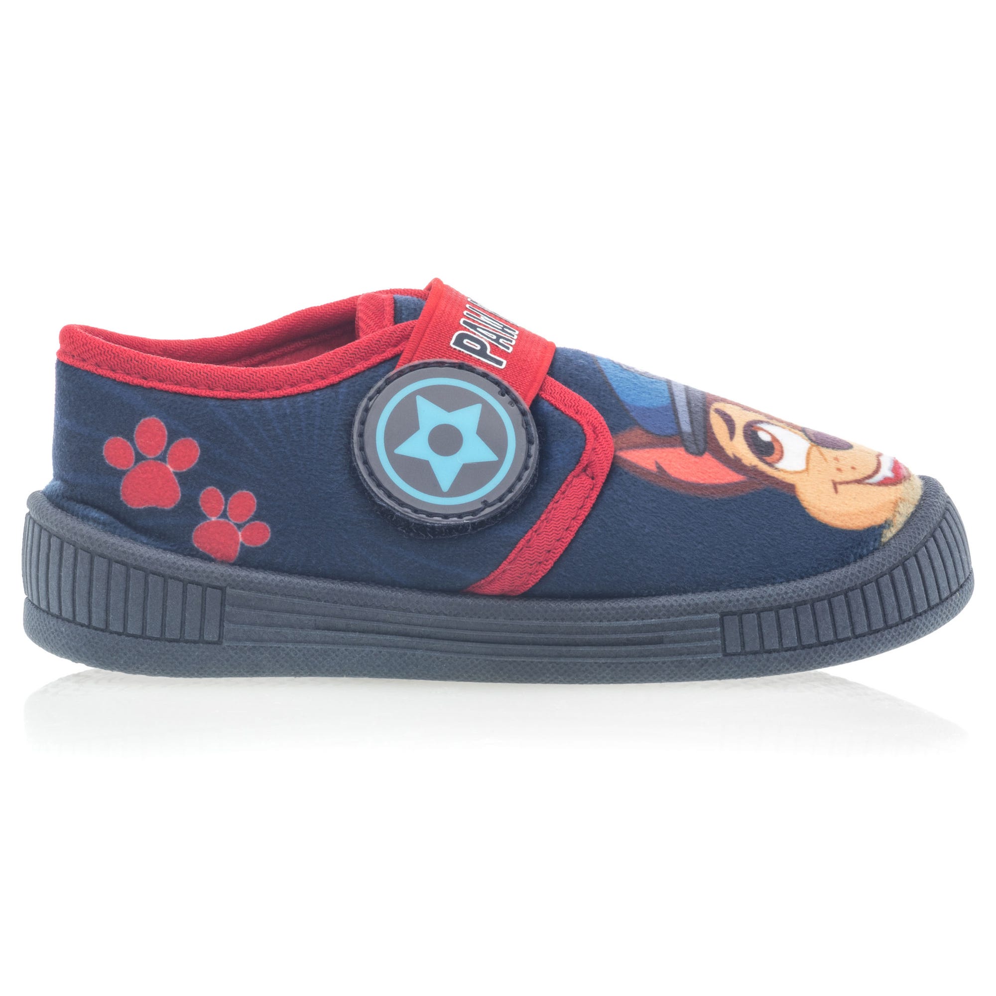 Pantoufles attaches velcros Garçon bleu marine