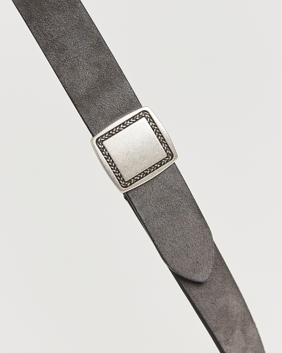 Anderson's Suede Buckle Belt 3cm Grey