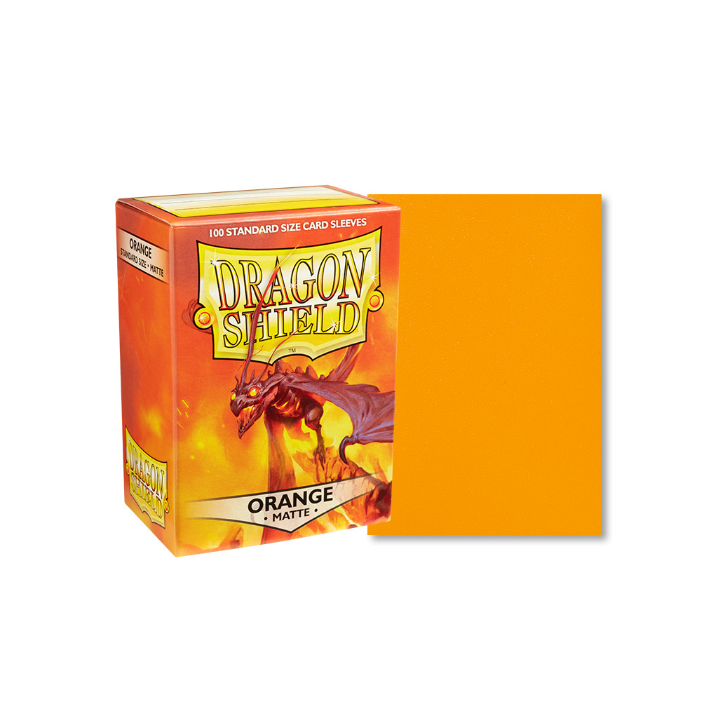 Dragon Shield - 100 Standard Sleeves Matte Couleur Orange