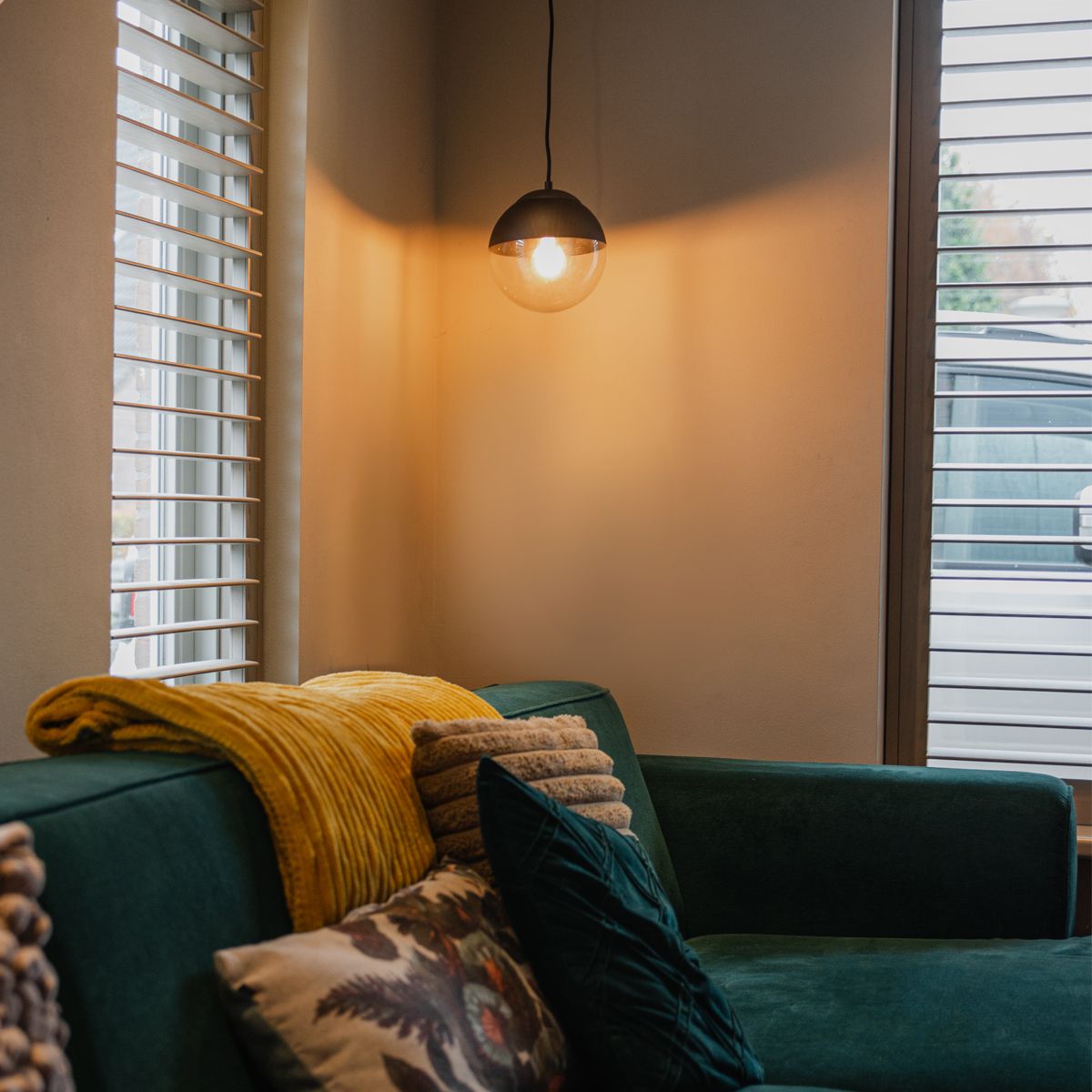 Retro hanglamp zwart met helder glas 20 cm - Eclipse