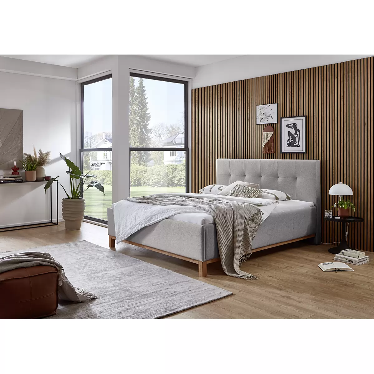 Polsterbett Catania II 180x200 Silber