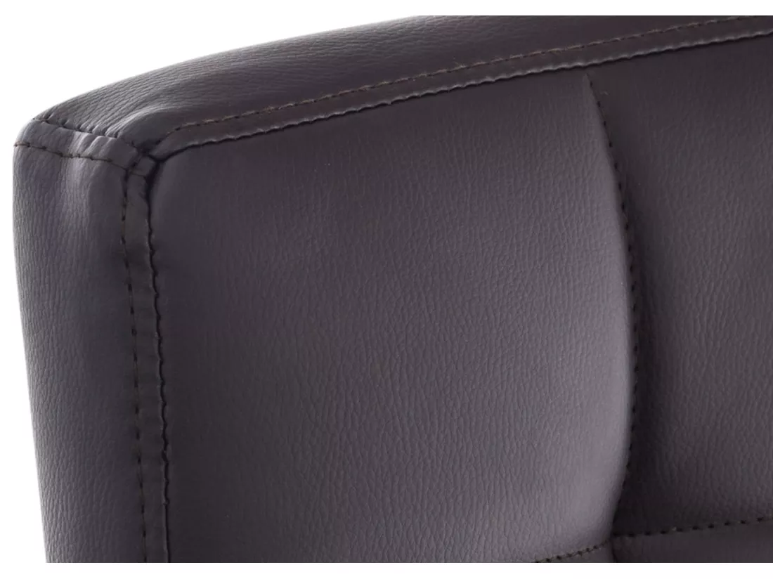 Chaise de bureau - Similicuir & Métal chromé - Marron - Deli V2