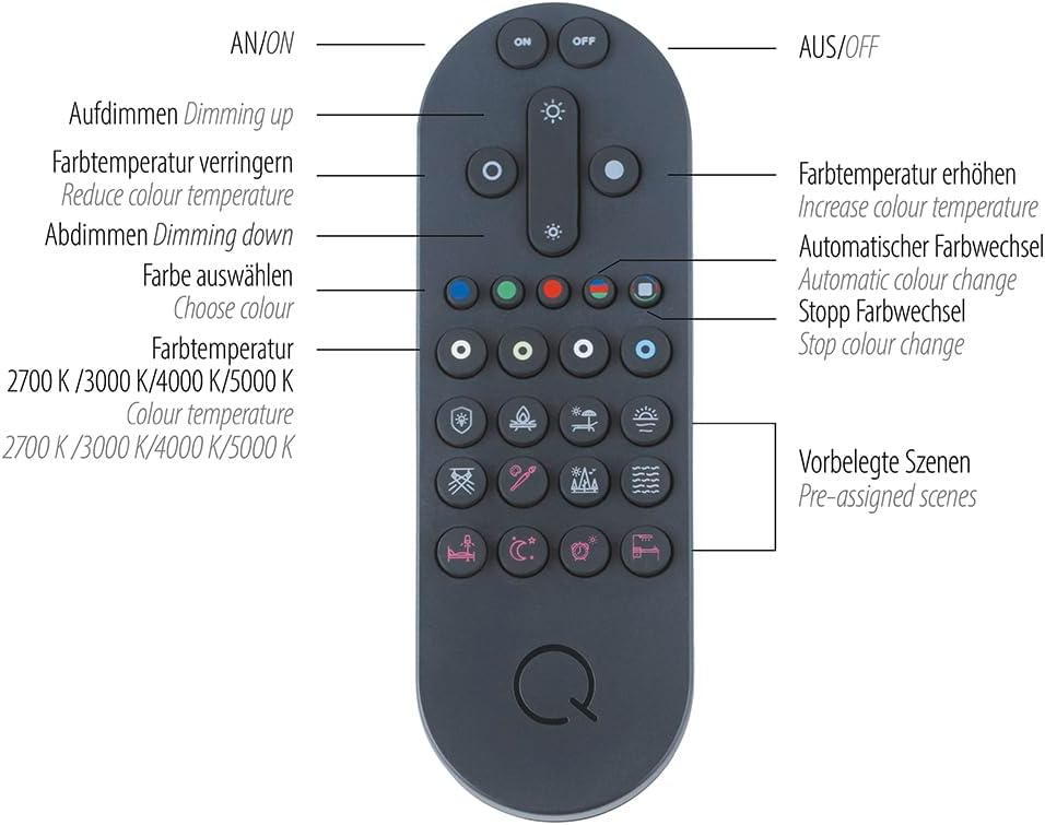 Paul Neuhaus LED Deckenleuchte Q-BELUGA Smart Home, dimmbar warmweiß – kaltweiß, Alexa kompatibel, Fernbedienung, geschwungenes Design (Stahl)