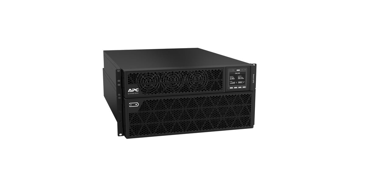 APCSmart-UPS On-Line SRTG10KXLI Noodstroomvoeding ups  (Zwart, 2x C13, 1x C19, Rack/tower, extendable runtime, 10000VA)