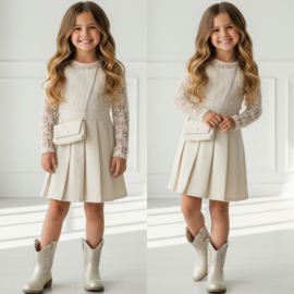 Lace Princess Dress -  beige - Verzenddatum 27 Feb