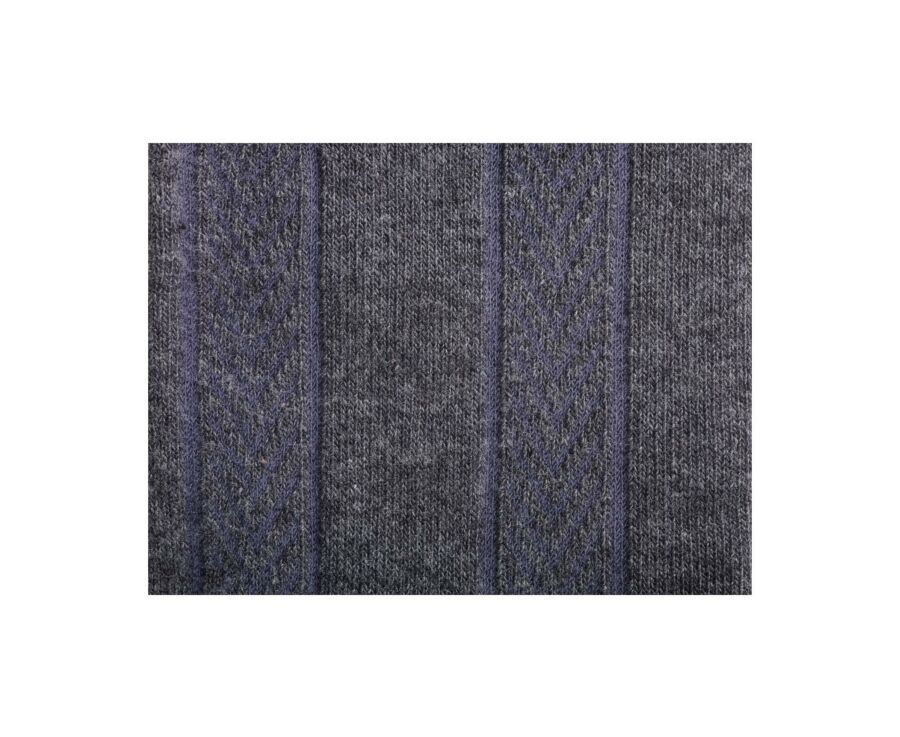 Chaussettes homme épaisses coton rayures Gris anthracite