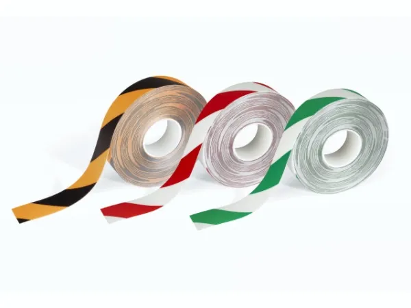 Advarselstape Duraline Strong 50mm x 30m 0,7mm rød/hvid - (30 meter pr. rulle)