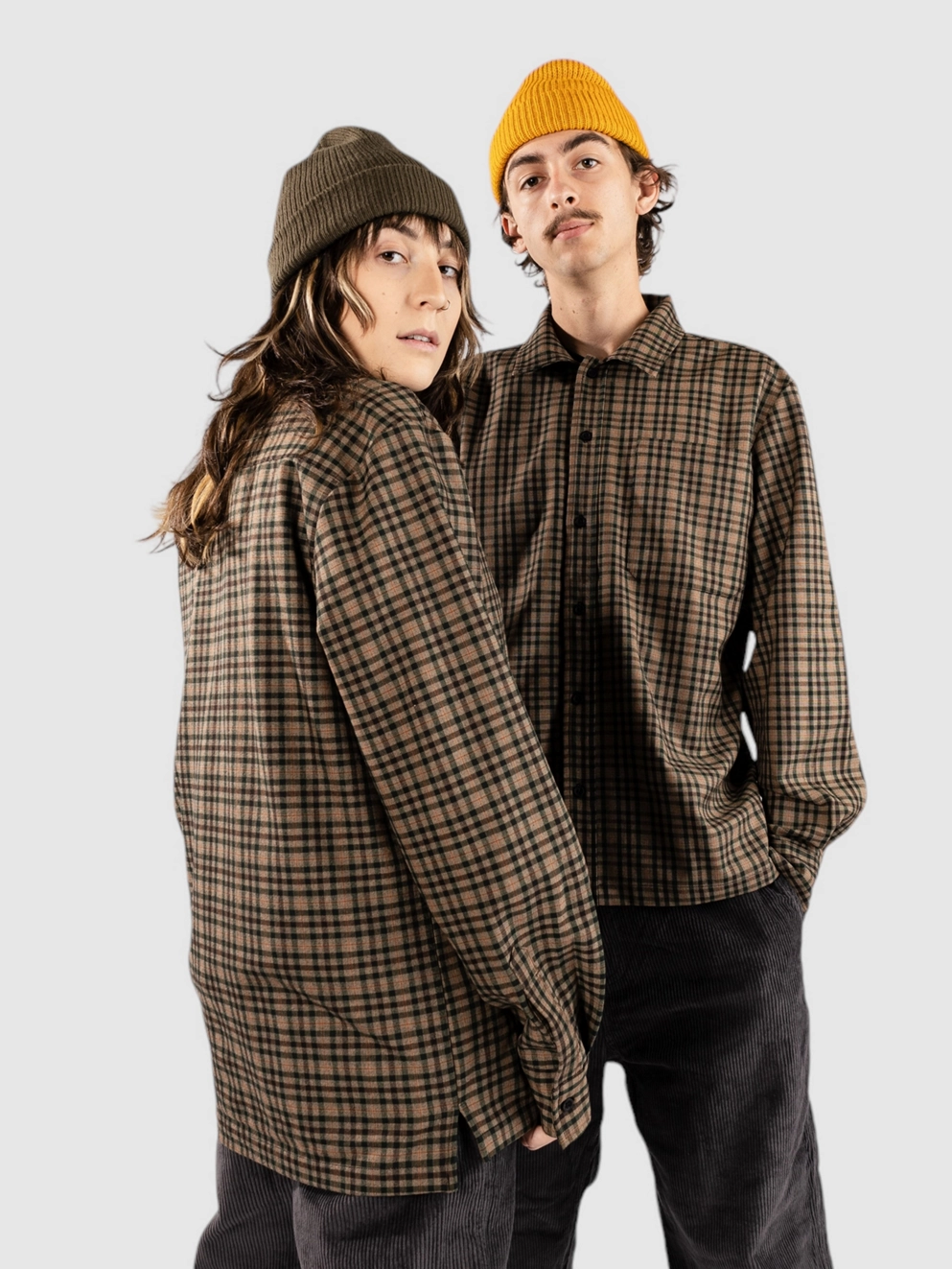 Woodbird Glixto Check Shirt brown