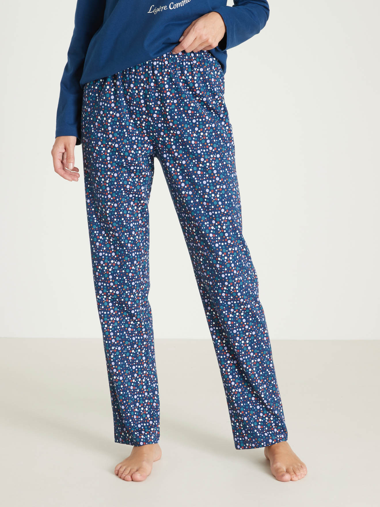 Pantalon de pyjama maille pur coton