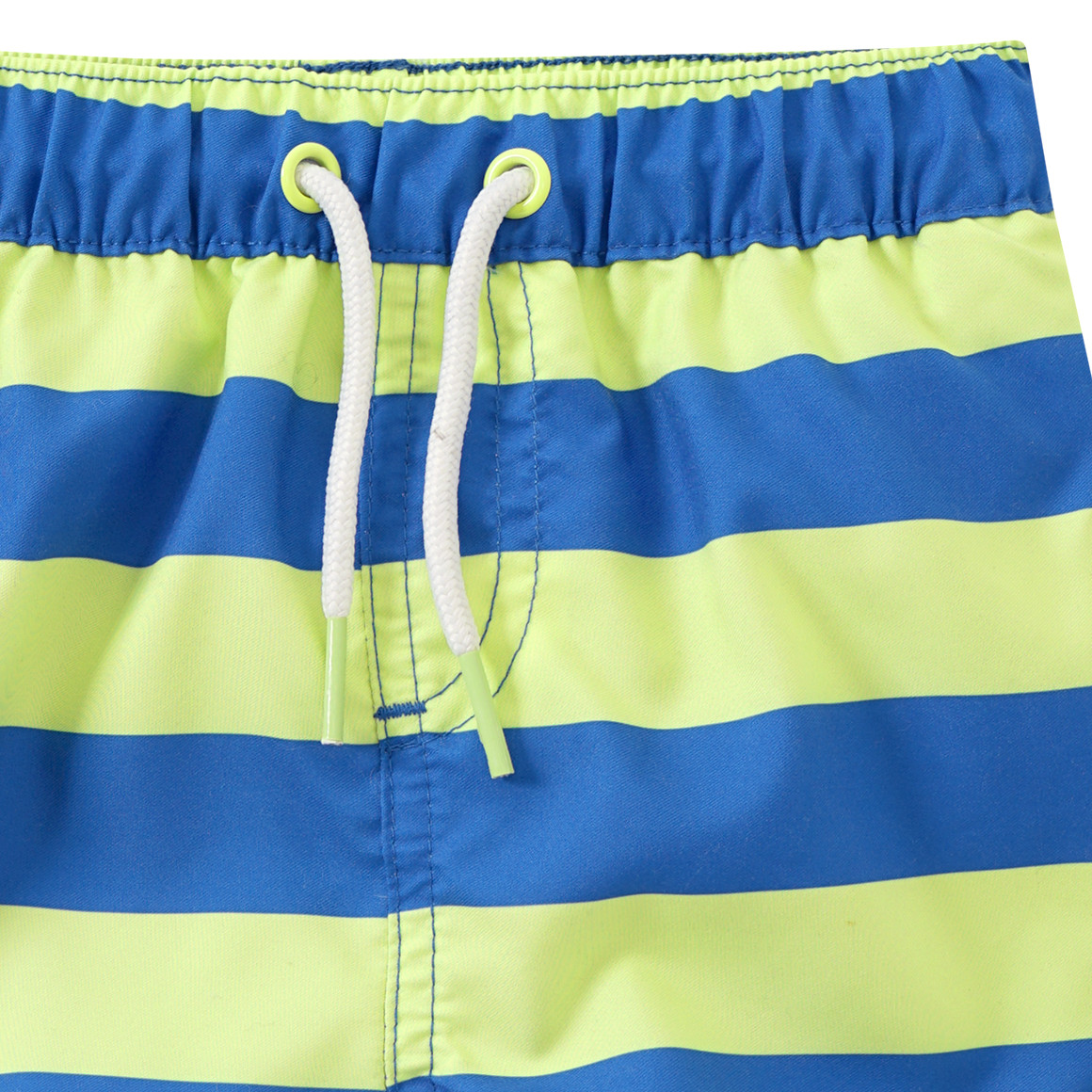 Famy Baby Badeshorts mit Streifen blau / limette