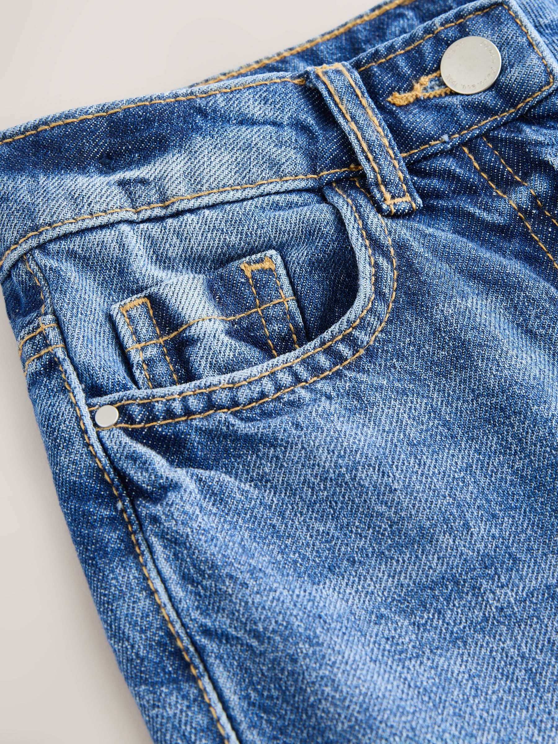 Middenblauw denim - Mom jeans met lange lengte (3-16jr)