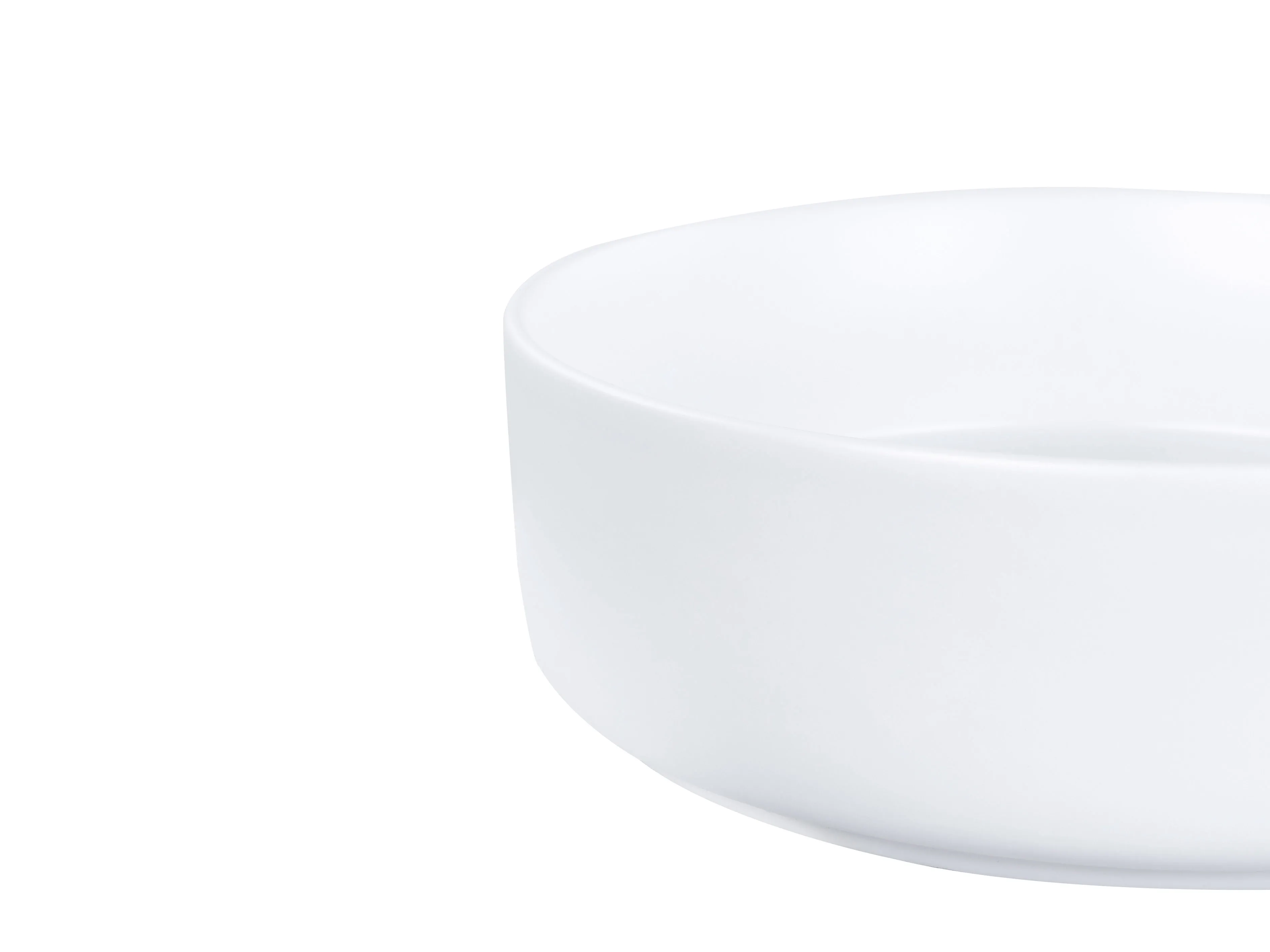 Wastafel voor aanrechtblad CALIG ⌀ 36 cm Keramiek Gebroken wit